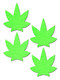 Two Pair Small Glowing Leaf Nipple Pasties